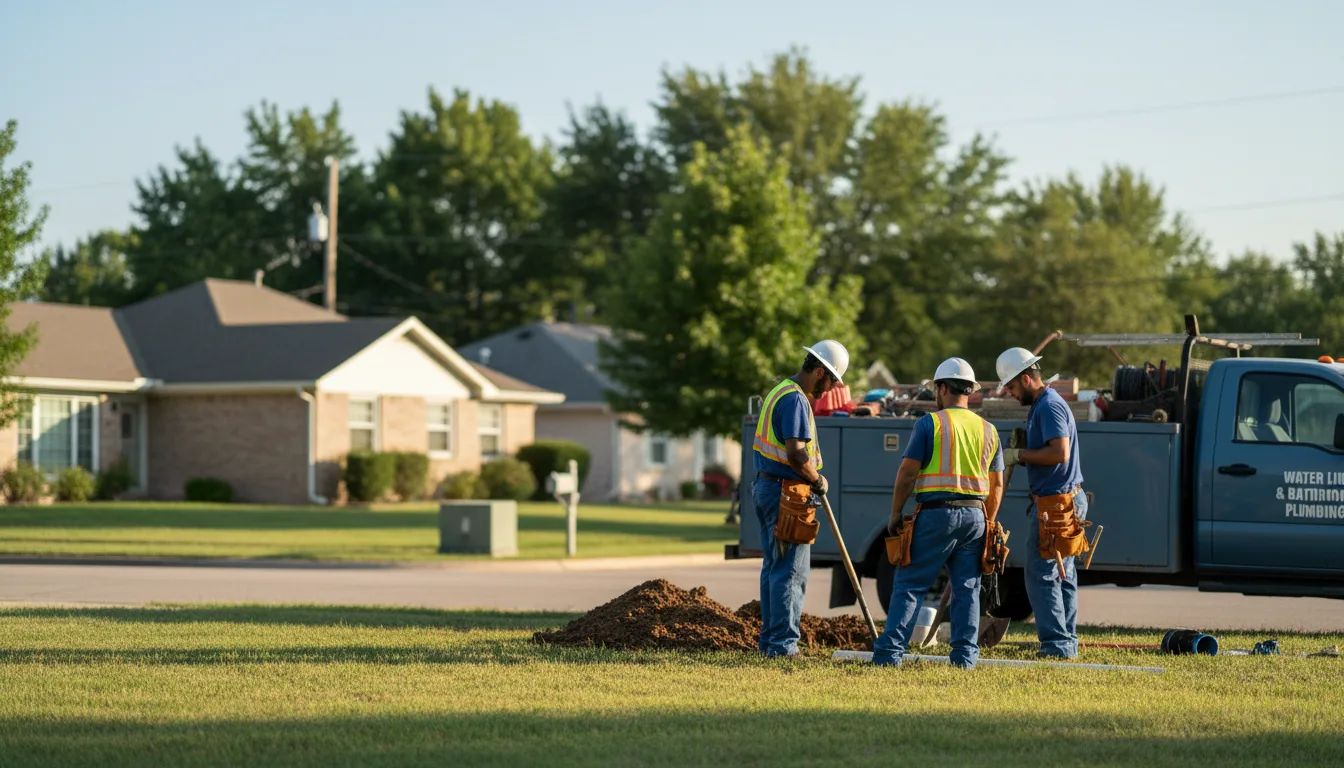 Residential water line and bathroom plumbing service in Yeoman, IN